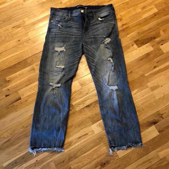 Express Denim - Express straight mid-rise jeans